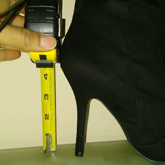 Black Suede Knee-High Boots - Picture 6 of 8